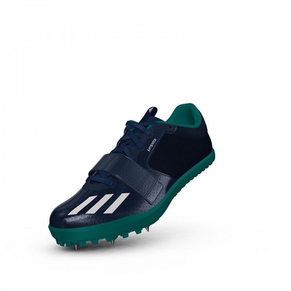 Zapatillas para salto de pista Adidas Jumpstar verdes-4